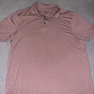 Champion Polo Shirt Mens Size Large White Stripe Short Sleeve Golf Polo